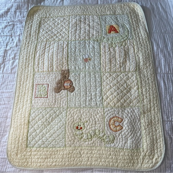 Vintage Other - Vintage Baby Gap ABC Brannan Bear Quilt Crib Toddler Comforter Approx 48”X40”